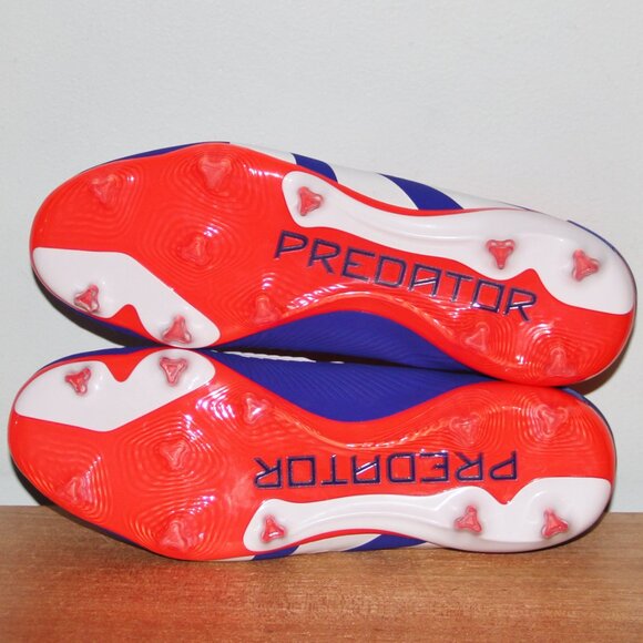 Adidas Predator 24 Pro FG Soccer Cleats Mens 7.5 Blue Solar Red White main image 4